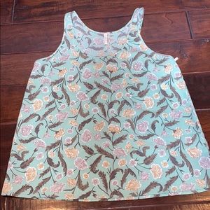 Feather green blouse!